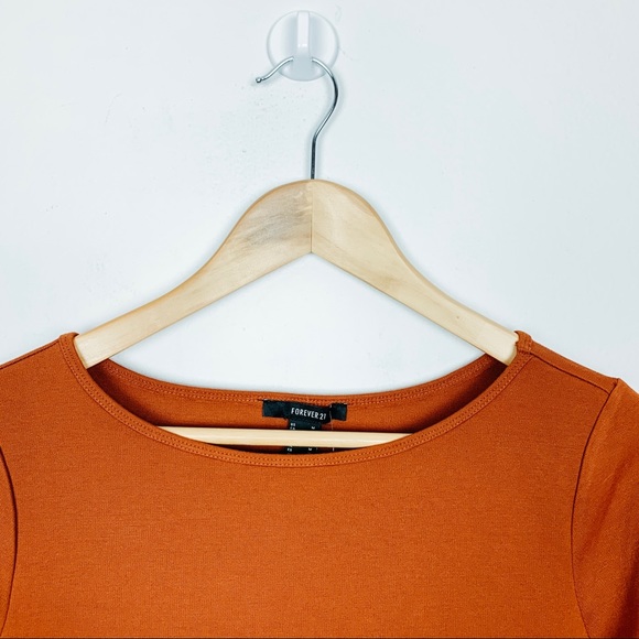 Forever 21 Solid Midi Dress Size Medium - Picture 2 of 6